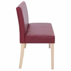 HELLOSHOP26 Banquette Pouf Tabouret Meuble Banc 139 Cm Rouge Bordeaux Similicuir 3... -Vente-unique shop 8719883569352 g en hd 3