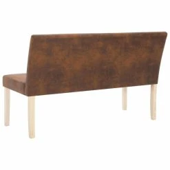 HELLOSHOP26 Banquette Pouf Tabouret Meuble Banc 139 Cm Marron Similicuir Daim 3002... -Vente-unique shop 8719883569376 g en hd 4