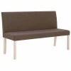 HELLOSHOP26 Banquette Pouf Tabouret Meuble Banc 139 Cm Marron Polyester 3002084 -Vente-unique shop 8719883569406 a en hd 1