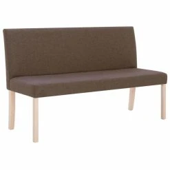 HELLOSHOP26 Banquette Pouf Tabouret Meuble Banc 139 Cm Marron Polyester 3002084