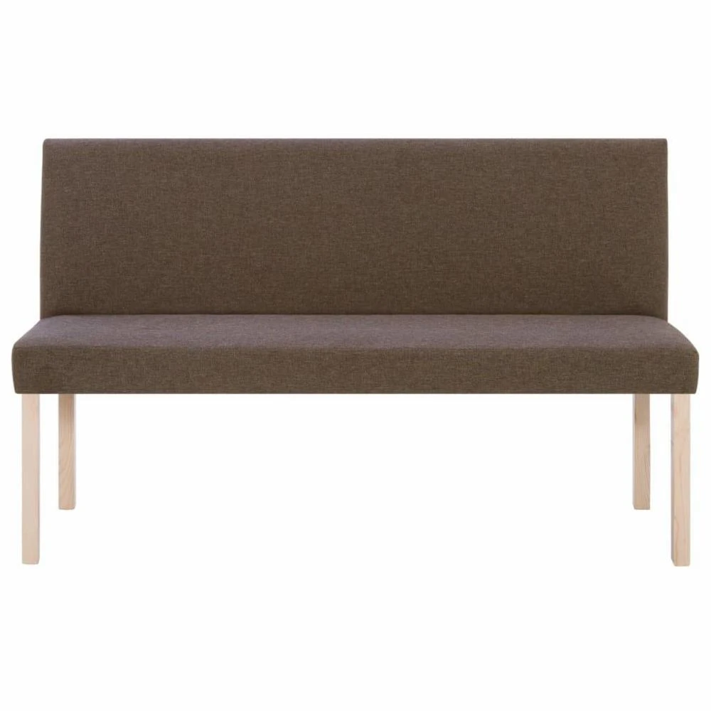 HELLOSHOP26 Banquette Pouf Tabouret Meuble Banc 139 Cm Marron Polyester 3002084 5 HELLOSHOP26 Banquette Pouf Tabouret Meuble Banc 139 Cm Marron Polyester 3002084 – Image 3