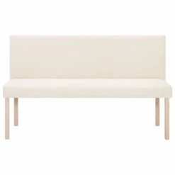 HELLOSHOP26 Banquette Pouf Tabouret Meuble Banc 139 5 Cm Crème Polyester 3002060 -Vente-unique shop 8719883569413 g en hd 2