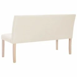 HELLOSHOP26 Banquette Pouf Tabouret Meuble Banc 139 5 Cm Crème Polyester 3002060 -Vente-unique shop 8719883569413 g en hd 4