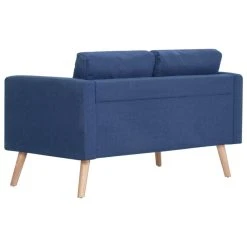 VidaXL Canapé à 2 Places Tissu Bleu -Vente-unique shop 8719883569598 g en hd 3