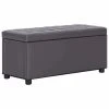 HELLOSHOP26 Banquette Pouf Tabouret Meuble Pouf De Rangement 87 Cm Gris Similicuir... -Vente-unique shop 8719883569772 a en hd 1