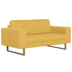 VidaXL Canapé à 2 Places Tissu Jaune -Vente-unique shop 8719883569956 a en hd 1