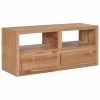 HELLOSHOP26 Meuble Télé Buffet Tv Télévision Design Pratique 90 Cm Bois De Tec...