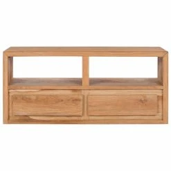 HELLOSHOP26 Meuble Télé Buffet Tv Télévision Design Pratique 90 Cm Bois De Tec... -Vente-unique shop 8719883581590 g en hd 3