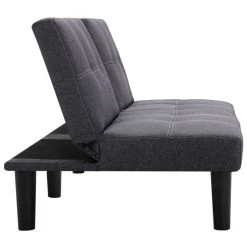 VidaXL Canapé à 2 Places Gris Foncé Tissu -Vente-unique shop 8719883683072 g en hd 4