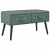 HELLOSHOP26 Banquette Pouf Tabouret Meuble Banc Avec Tiroirs 80 Cm Vert De Mer Sim...