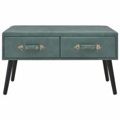 HELLOSHOP26 Banquette Pouf Tabouret Meuble Banc Avec Tiroirs 80 Cm Vert De Mer Sim... -Vente-unique shop 8719883693729 g en hd 2