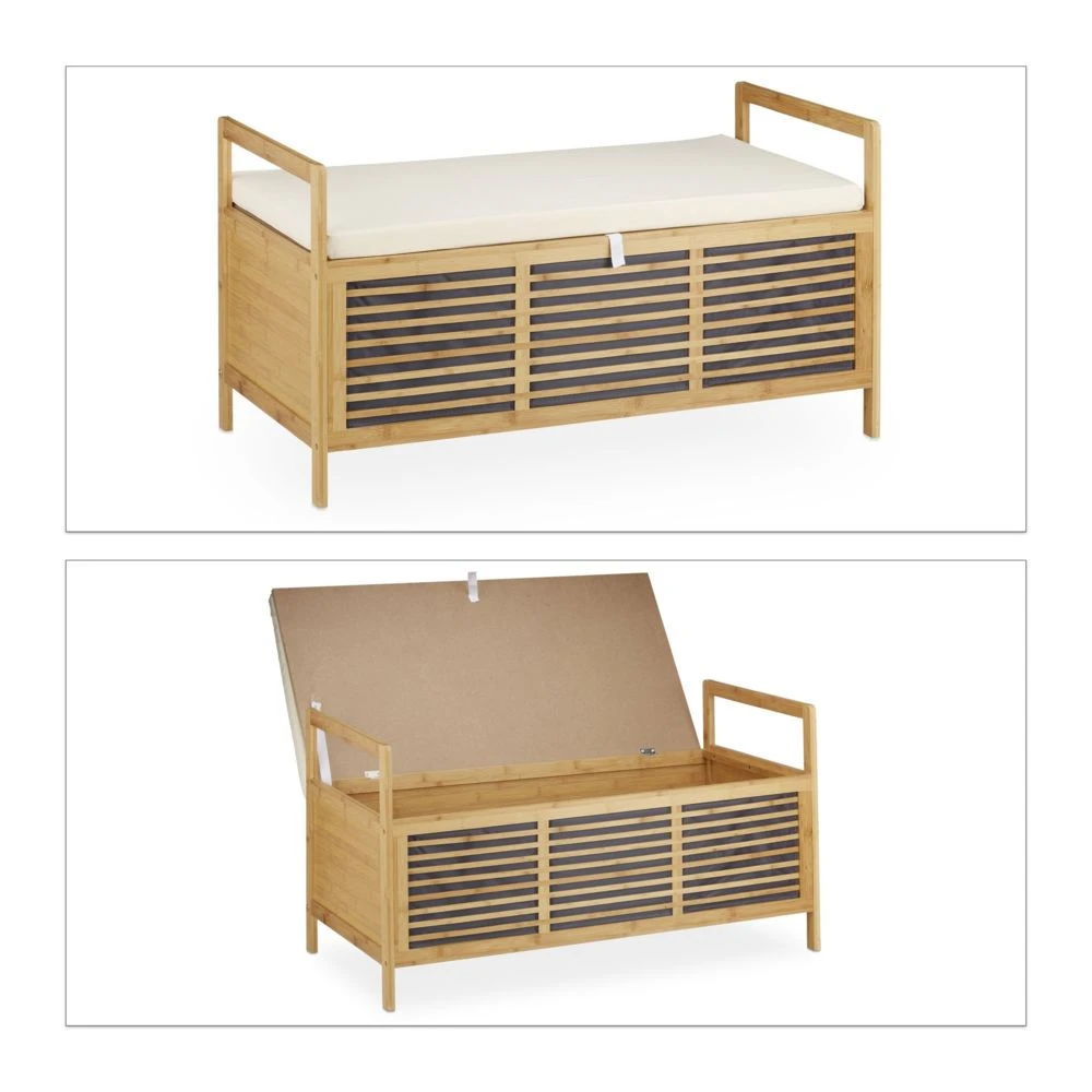 HELLOSHOP26 Banc De Rangement En Bois De Noyer Banquette Assise Coffre De Rangemen... 4 HELLOSHOP26 Banc De Rangement En Bois De Noyer Banquette Assise Coffre De Rangemen... – Image 2