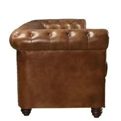 Rendez Vous Déco Canapé 3 Places Chesterfield En Cuir -Vente-unique shop achat canape cuir marron vieilli