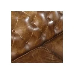 Rendez Vous Déco Canapé 3 Places Chesterfield En Cuir -Vente-unique shop acheter canape style vintage