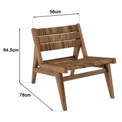 MACABANE ALIDA Fauteuil Lounge En Bois De Teck Recyclé Assise En Tissage -Vente-unique shop alida fauteuil lounge en bois de teck recycle assise en tissage 501532 3 1140x1140