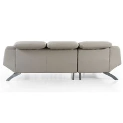 La Maison Du Canapé Canapé D'angle Gauche En Cuir PRIMA - Droit - Beige -Vente-unique shop anape angle droit cuir beige dos