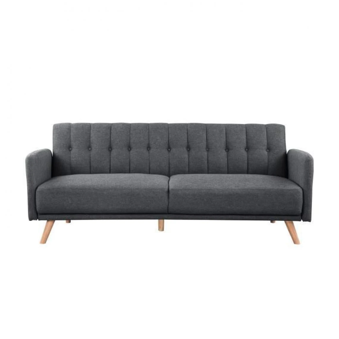 CSTORE ANDERS Canapé 3 Places Scandinave Convertible - Tissu Anthracite - L ... 5 CSTORE ANDERS Canapé 3 Places Scandinave Convertible - Tissu Anthracite - L ... – Image 3
