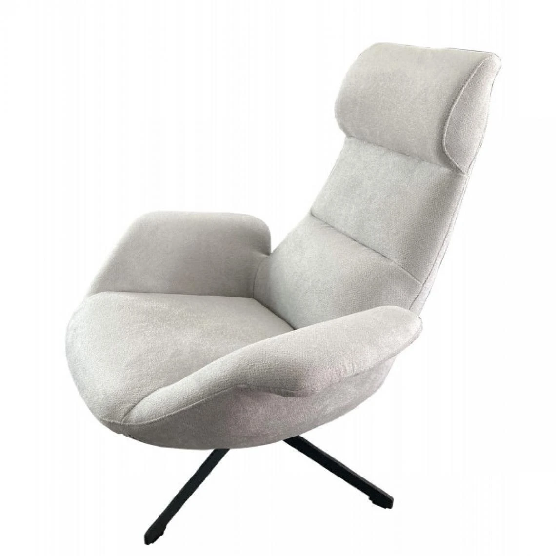 Mathi Design ASTI - Fauteuil Confortable En Tissu Gris Clair 3 Mathi Design ASTI - Fauteuil Confortable En Tissu Gris Clair