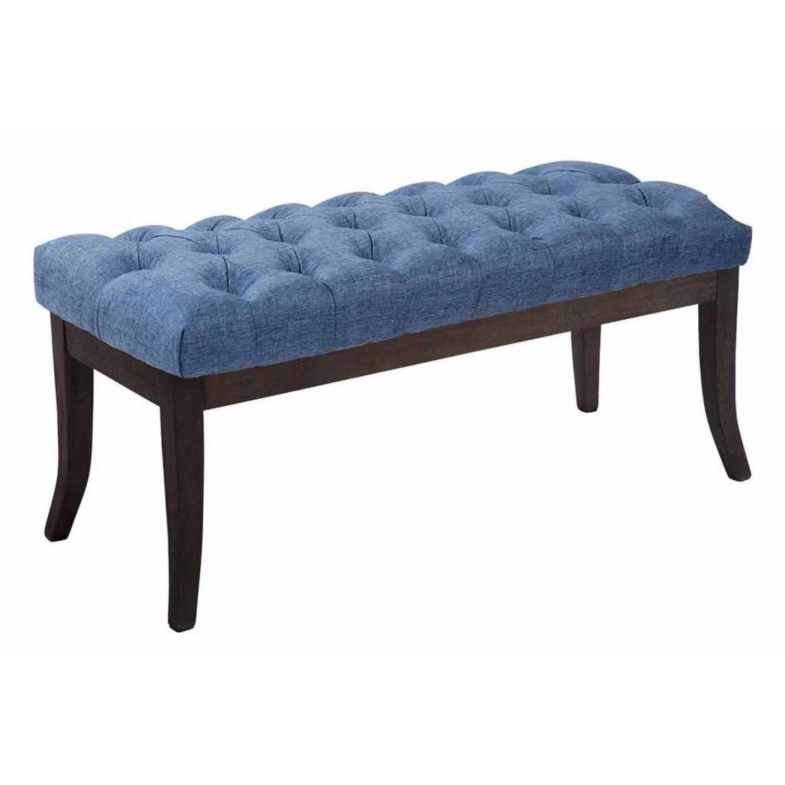 Decoshop26 Banc Avec Assise En Tissu Bleu Rembourrée Capitonné 100 Cm Style Che... 3 Decoshop26 Banc Avec Assise En Tissu Bleu Rembourrée Capitonné 100 Cm Style Che...