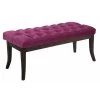 Decoshop26 Banc Avec Assise En Tissu Violet Rembourrée Capitonné 100 Cm Style C...
