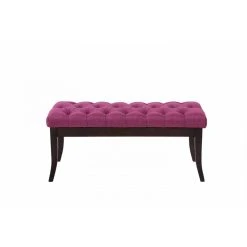 Decoshop26 Banc Avec Assise En Tissu Violet Rembourrée Capitonné 100 Cm Style C... -Vente-unique shop banc avec assise en tissu violet rembourree capitonne 100 cm style chesterfield pieds bois fonce ban10051 10278802 26530066 1140x1140