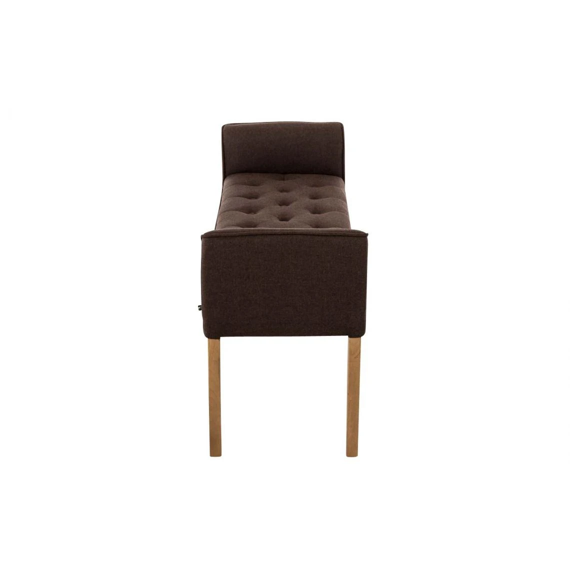 Decoshop26 Banc Banquette Capitonné En Tissu Marron Avec Pieds En Bois Largeur 1... 5 Decoshop26 Banc Banquette Capitonné En Tissu Marron Avec Pieds En Bois Largeur 1... – Image 3