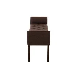 Decoshop26 Banc Banquette Capitonné En Tissu Marron Avec Pieds En Bois Marron Fo... -Vente-unique shop banc banquette capitonne en tissu marron avec pieds en bois marron fonce largeur 133cm ban10093 10278718 26529802 1140x1140