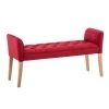 Decoshop26 Banc Banquette Capitonné En Tissu Rouge Avec Pieds En Bois Largeur 13... -Vente-unique shop banc banquette capitonne en tissu rouge avec pieds en bois largeur 133cm ban10009 10278710 26529770 1140x1140