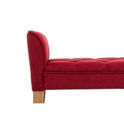 Decoshop26 Banc Banquette Capitonné En Tissu Rouge Avec Pieds En Bois Largeur 13... 9 Decoshop26 Banc Banquette Capitonné En Tissu Rouge Avec Pieds En Bois Largeur 13... -Vente-unique shop banc banquette capitonne en tissu rouge avec pieds en bois largeur 133cm ban10009 10278710 26529776 1140x1140