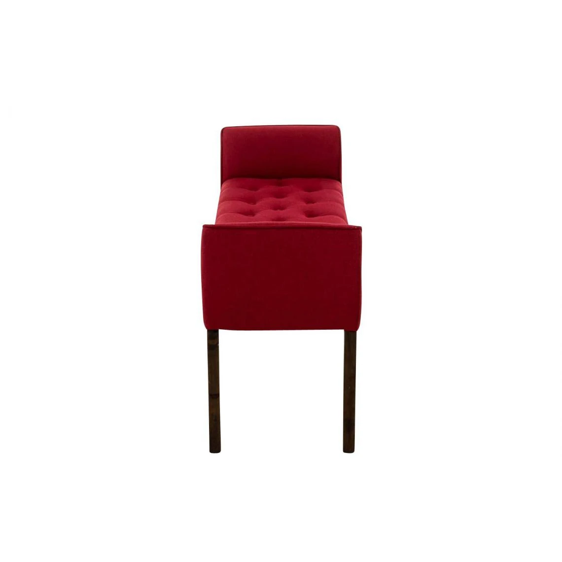 Decoshop26 Banc Banquette Capitonné En Tissu Rouge Avec Pieds En Bois Marron Fon... 5 Decoshop26 Banc Banquette Capitonné En Tissu Rouge Avec Pieds En Bois Marron Fon... – Image 3