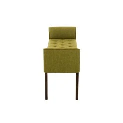 Decoshop26 Banc Banquette Capitonné En Tissu Vert Avec Pieds En Bois Marron Fonc... -Vente-unique shop banc banquette capitonne en tissu vert avec pieds en bois marron fonce largeur 133cm ban10096 10278736 26529856 1140x1140