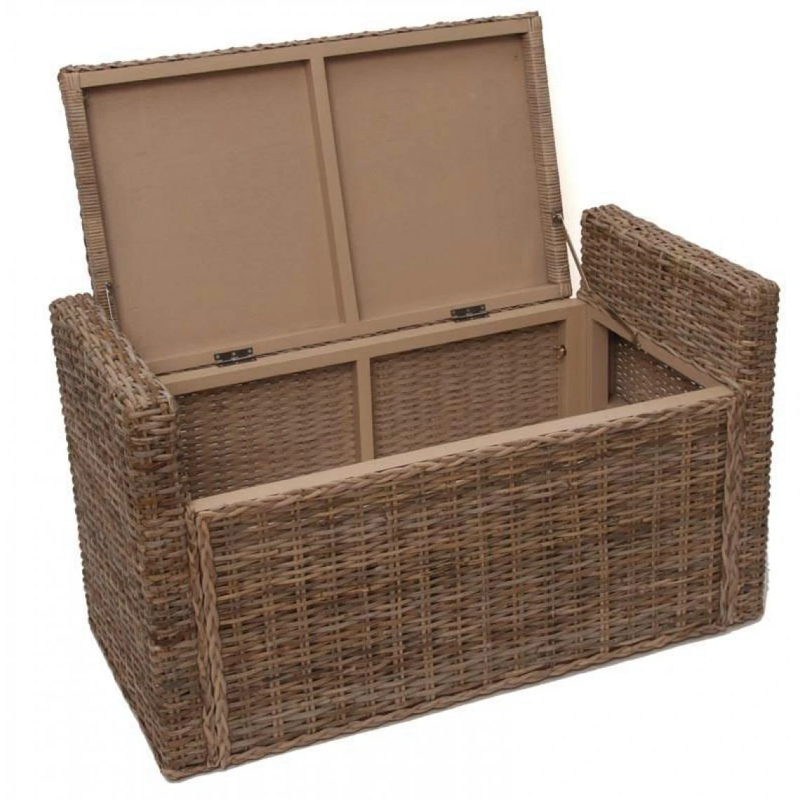 Decoshop26 Banc Banquette / Coffre De Rangement En Rotin Kubu Gris BAN04017 4 Decoshop26 Banc Banquette / Coffre De Rangement En Rotin Kubu Gris BAN04017 – Image 2