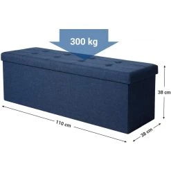 HELLOSHOP26 Banc Banquette Pouf De Rangement 120 Litres 110 Cm Bleu 12_0000219 -Vente-unique shop banc banquette pouf de rangement 120 litres 110 cm bleu 120000219 12043812 31923406 1140x1140
