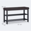 HELLOSHOP26 Banc Banquette Range Chaussures Coussin Rembourré Tissu étagère à ... -Vente-unique shop banc banquette range chaussures coussin rembourre tissu etagere a chaussures 2 niveaux metal marron 1300003663 14057340 39026488 1140x1140