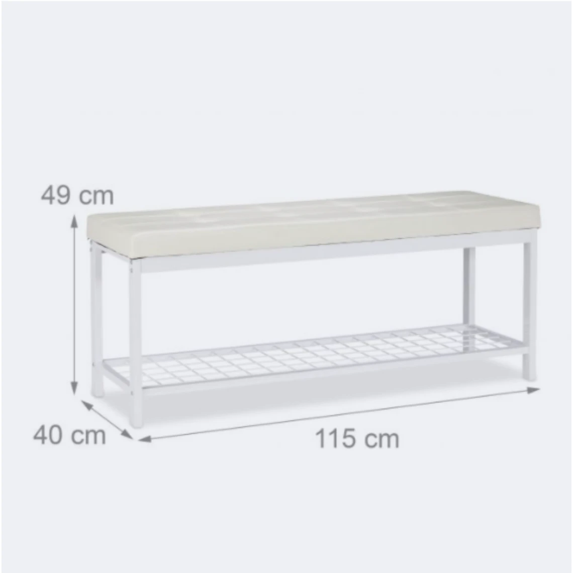 HELLOSHOP26 Banc Banquette Range Chaussures Ouvert Similicuir Support Grillage Mé... 3 HELLOSHOP26 Banc Banquette Range Chaussures Ouvert Similicuir Support Grillage Mé...