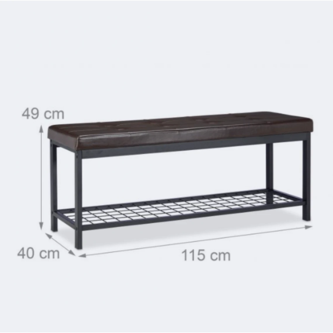 HELLOSHOP26 Banc Banquette Range Chaussures Ouvert Similicuir Support Grillage Mé... 3 HELLOSHOP26 Banc Banquette Range Chaussures Ouvert Similicuir Support Grillage Mé...