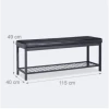 HELLOSHOP26 Banc Banquette Range Chaussures Ouvert Similicuir Support Grillage Mé... -Vente-unique shop banc banquette range chaussures ouvert similicuir support grillage metal 115 cm noir 1300003672 11031906 28815698 1140x1140