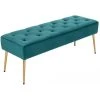 Decoshop26 Banc Banquette Rembourré Capitonné En Tissu Velours Bleu Pétrole Pi... -Vente-unique shop banc banquette rembourre capitonne en tissu velours bleu petrole pieds metal dore ban09009 10278698 26529736 1140x1140