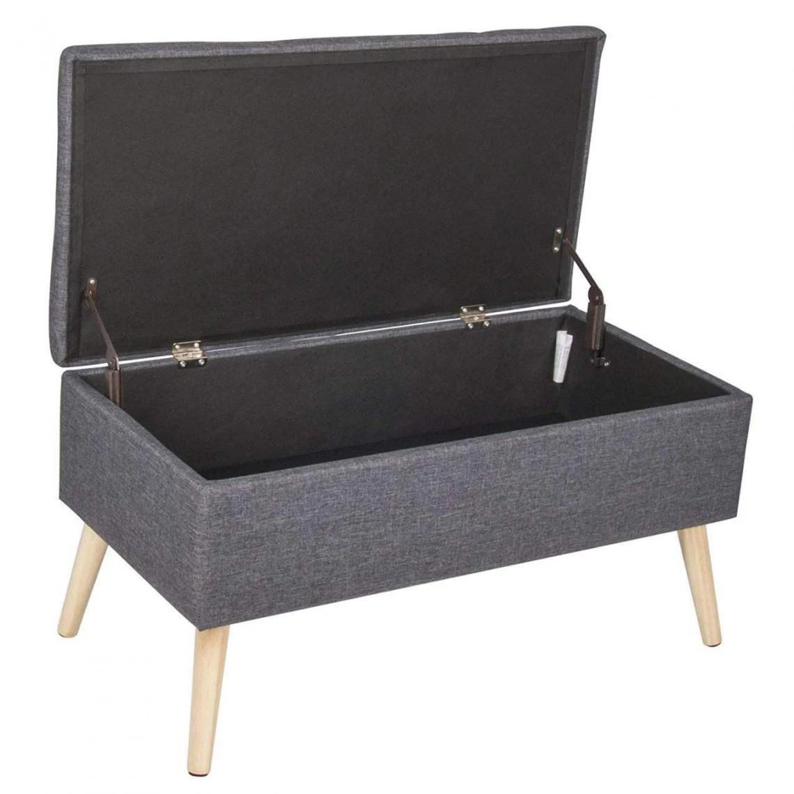 HELLOSHOP26 Banc En Lin, Coffre De Rangement Rectangle Gris Foncé 19_0000504 4 HELLOSHOP26 Banc En Lin, Coffre De Rangement Rectangle Gris Foncé 19_0000504 – Image 2