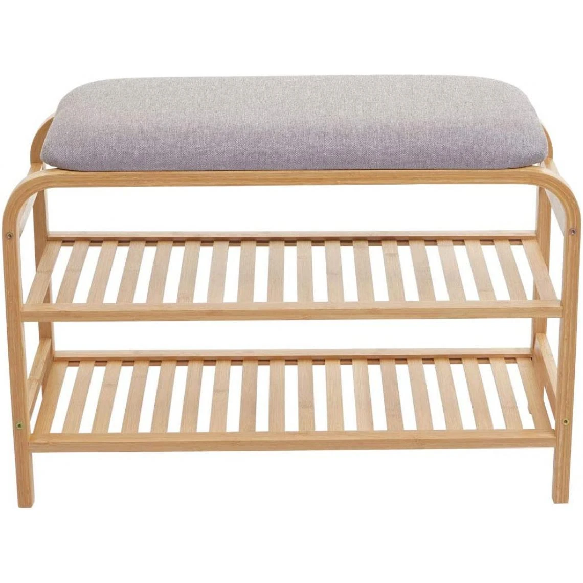 Decoshop26 Banc étagère à Chaussures Assise Rembourrée Avec Deux Niveaux Bamb... 4 Decoshop26 Banc étagère à Chaussures Assise Rembourrée Avec Deux Niveaux Bamb... – Image 2