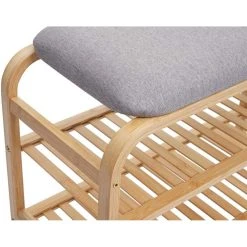 Decoshop26 Banc étagère à Chaussures Assise Rembourrée Avec Deux Niveaux Bamb... 8 Decoshop26 Banc étagère à Chaussures Assise Rembourrée Avec Deux Niveaux Bamb... -Vente-unique shop banc etagere a chaussures assise rembourree avec deux niveaux bambou 50x70x30cm ban04049 10278722 26529818 1140x1140