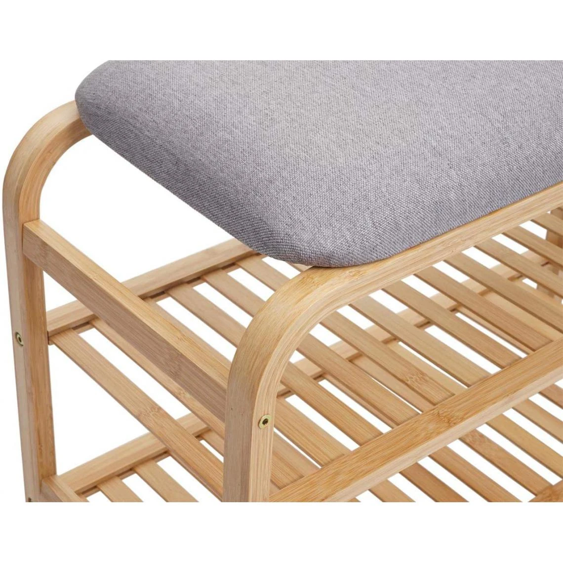 Decoshop26 Banc étagère à Chaussures Assise Rembourrée Avec Deux Niveaux Bamb... 5 Decoshop26 Banc étagère à Chaussures Assise Rembourrée Avec Deux Niveaux Bamb... – Image 3
