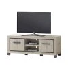 KASALINEA Meuble Télévision 110 Cm Couleur Chêne Naturel Et Gris ELORANE -Vente-unique shop banc tele chene clair zd1 z