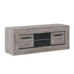 NOUVOMEUBLE Meuble TV 145 Cm Couleur Chêne Clair WINONA -Vente-unique shop banc television bois clair zd2 z