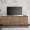 NOUVOMEUBLE Banc TV 3 Portes Contemporain Couleur Chêne JUNON