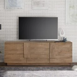 NOUVOMEUBLE Banc TV 3 Portes Contemporain Couleur Chêne JUNON -Vente-unique shop banc tv 3 portes contemporain couleur chene junon 12088316 32060898 1140x1140