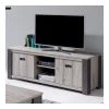KASALINEA Meuble Télé 150 Cm Contemporain Couleur Bois Gris MELANY 1 KASALINEA Meuble Télé 150 Cm Contemporain Couleur Bois Gris MELANY -Vente-unique shop banc tv chene gris moderne zd1 z