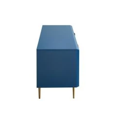 Vente-unique Meuble TV - 2 Portes Et 2 Tiroirs - MDF Et Métal - Bleu Et Doré - LI... -Vente-unique shop banc tv likana 13497506 36963472 1140x1140