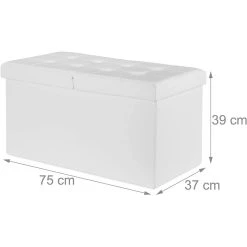 HELLOSHOP26 Banquette Avec Espace De Rangement à Couvercle En Cuir Artificiel 75 ...