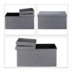 HELLOSHOP26 Banquette Avec Espace De Rangement Pliable Rembourré Couvercle Rabatt... -Vente-unique shop banquette avec espace de rangement pliable rembourre couvercle rabattable gris 130000373 11031952 28815882 1140x1140